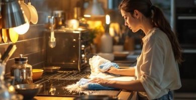 Cómo prevenir manchas del horno en la cocina